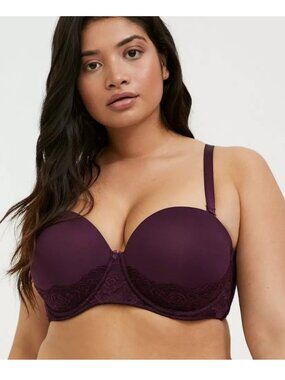 NWT Torrid 42DDD Potent Purple Strapless Push-Up Smooth Bra